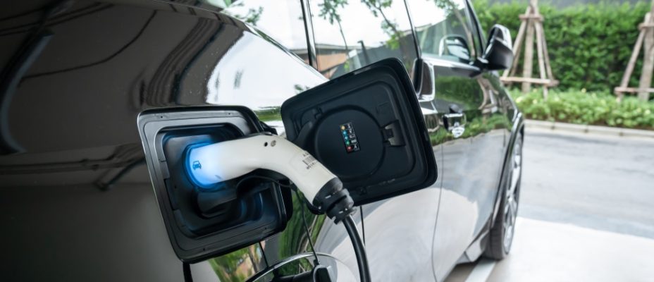 Ev,Car.,Electric,Car.,Charging,Station,With,The,Power,Cable